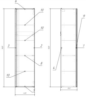 Шкаф Cersanit MODUO 40 160 см
